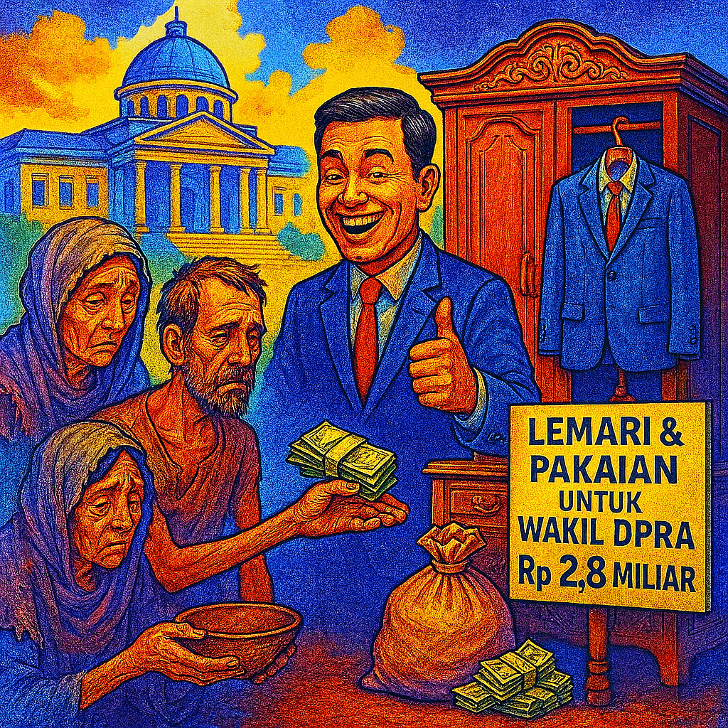 Ditengah Kesulitan Ekonomi, Rakyat Tetap Ikhlas Belikan Lemari dan Pakaian untuk Wakilnya di DPRA Hingga 2,8 Miliar?