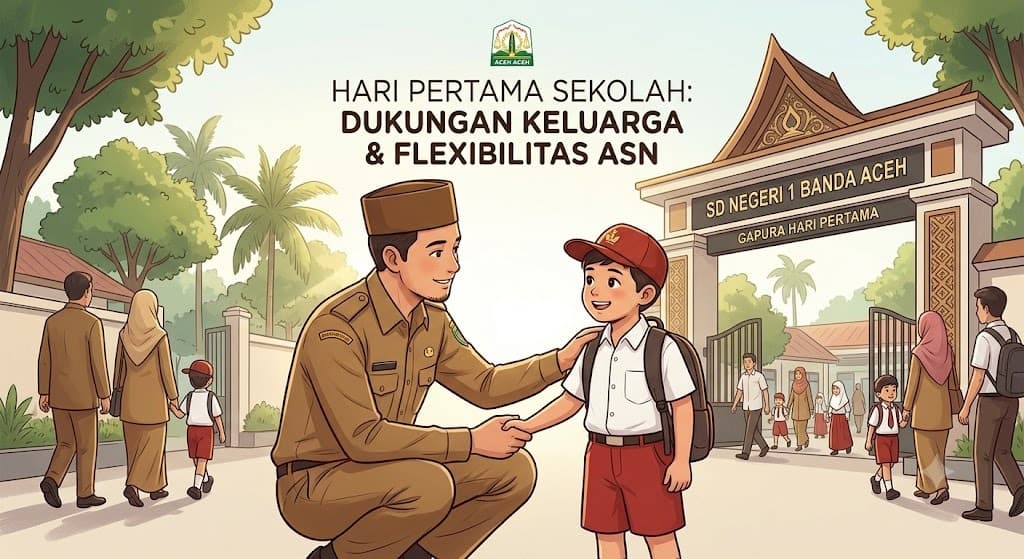 Pemerintah Aceh Beri Fleksibilitas Waktu Kerja ASN untuk Antar Anak di Hari Pertama Sekolah