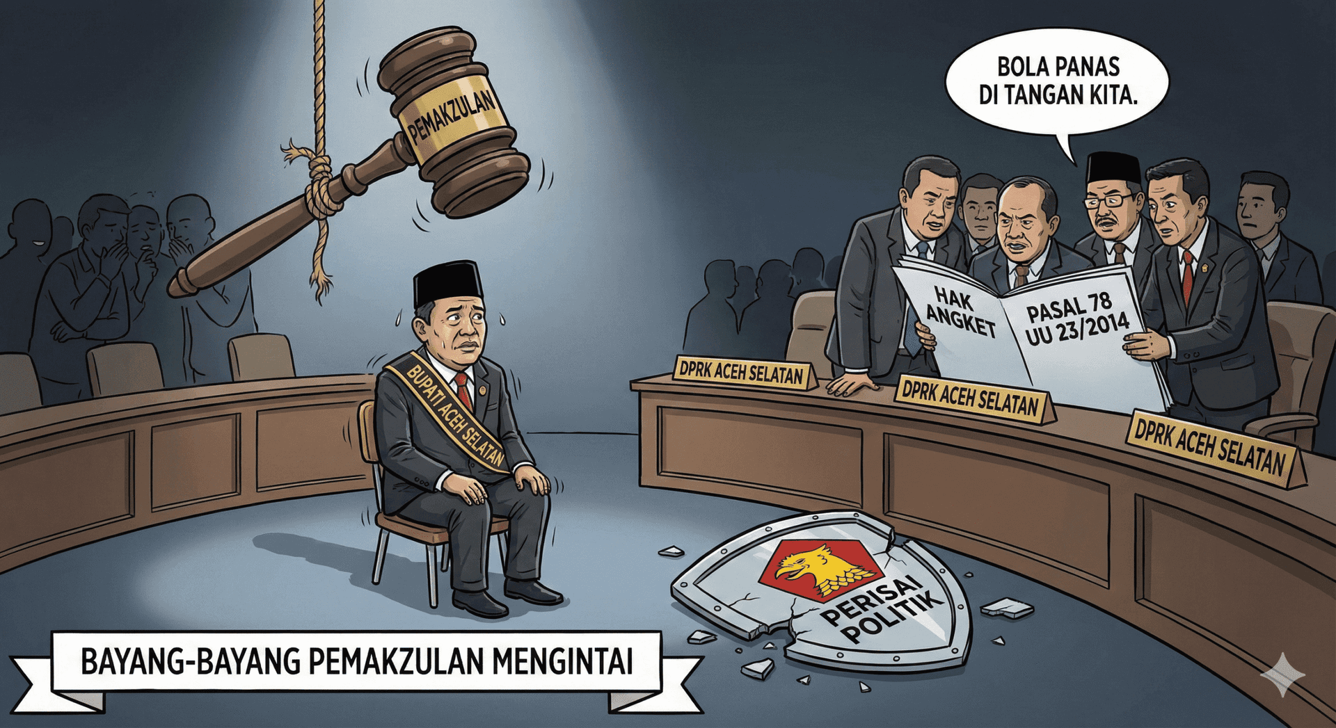 Di Balik Sanksi 3 Bulan: Bayang-Bayang Pemakzulan Mengintai Bupati Aceh Selatan